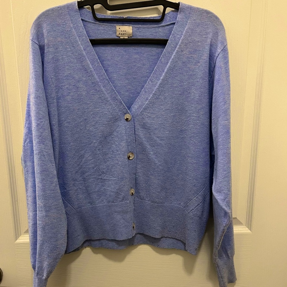 A New Day periwinkle cardigan, M